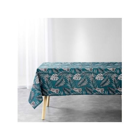 Nappe rectangulaire avec motif de feuilles exotiques, 140 x 240 cm (1/3)