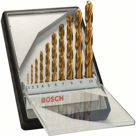 BOSCH coffret 10 forets metaux rectifiés HSS-tin - 2607010536 (1/2)