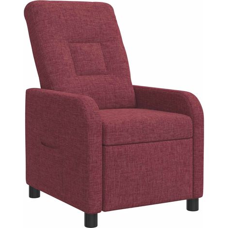 Recliner Wine Red Fabric vidaXL (1/5)