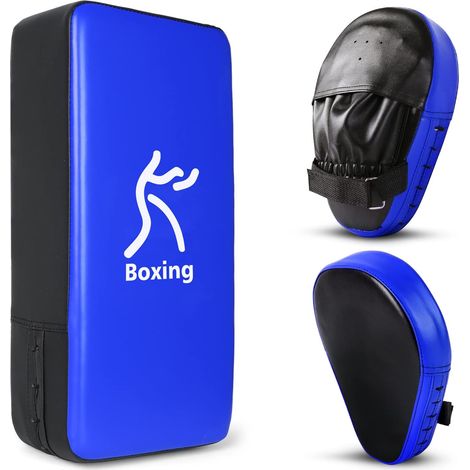 Kit de Boxe Compris Paos et Boucliers de Boxe pour Enfant et Adulte, Pattes d'ours et Bouclier de Frappe 2 en 1 pour Arts Martiaux Karaté Muay Thaï Entraînement MMA (1/5)