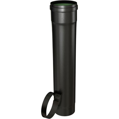 Tubo scorrevole TEN 348549 smalto nero opaco 50cm D80mm con anello