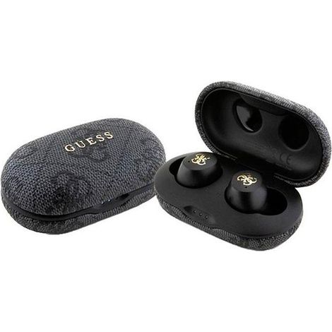 Auricular inalámbrico Guess 4G / TWS / Cancelación de ruido / Bt 5.3 / 300 mAh / Negro / GUTWSP4EGK