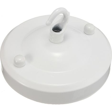 10 ganchos de techo de hierro vintage, color blanco, placa colgante de metal con gancho y ventosa para accesorios de bricolaje, base de techo (1/5)