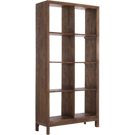 Cabinet ouvert bois brun foncé Sondrio 35x190x95cm (1/5)
