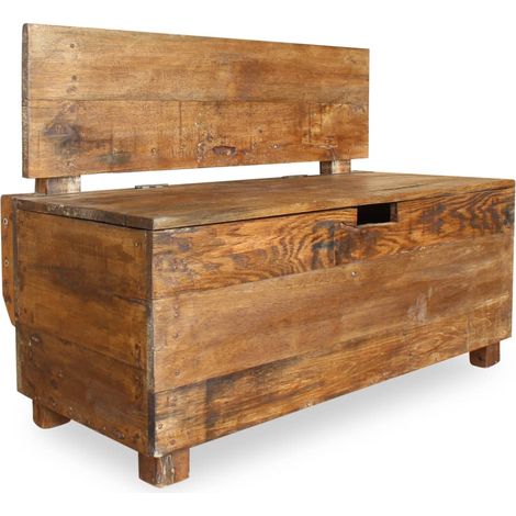 INLIFE Banc Bois de récupération 86 x 40 x 60 cm (1/5)