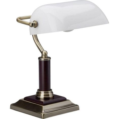 Brilliant Bankir lampada da scrivania ottone antico 33,5 cm
