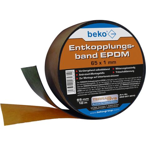 Entkopplungsband EPDM, 65 x 1 mm