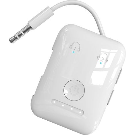 Transmetteur Bluetooth 5.3, adaptateur sans fil pour avion, compatible avec 2 casques, transmetteur Bluetooth pour TV, avion, salle de sport, faible latence (1/5)