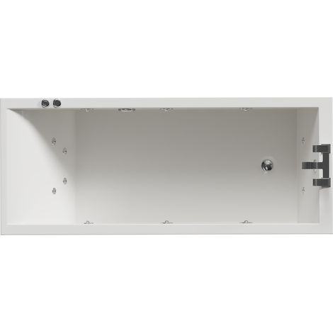 Summit 1700mm x 700mm 12 Jet Chrome V-Tec Single Ended Whirlpool Bath
