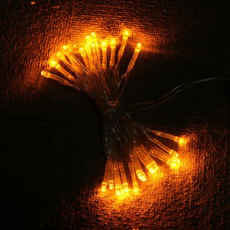 led chaîne fée lumière batterie exploité lumière décorative 30leds jaune (1/5)