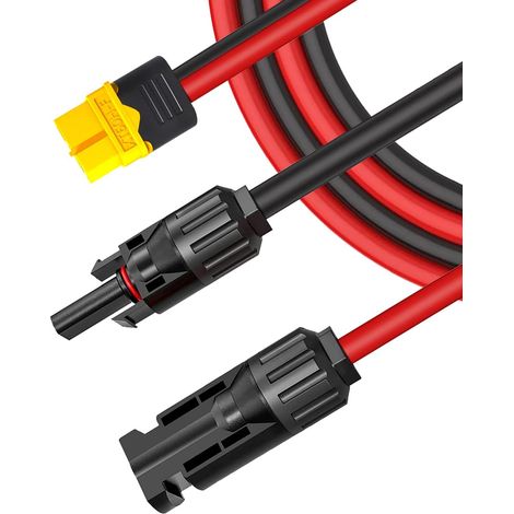 Connecteur Panneau Solaire vers câble XT60 1.5M Solaire Extension câble Compatible avec Delta Pro River Mini Eb55 Powerstream (1/5)