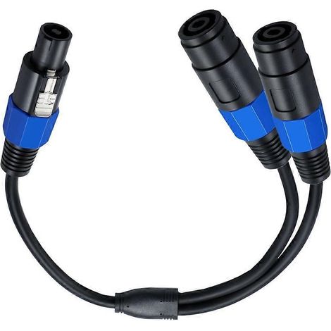 Câble répartiteur Speakon, câble audio Speakon mâle vers double femelle, câble de dérivation pour haut-parleurs avec verrouillage par rotation (1/5)