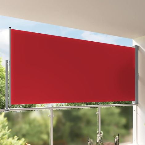 Auvent latéral rétractable de patio 160x300 cm Rouge (1/5)