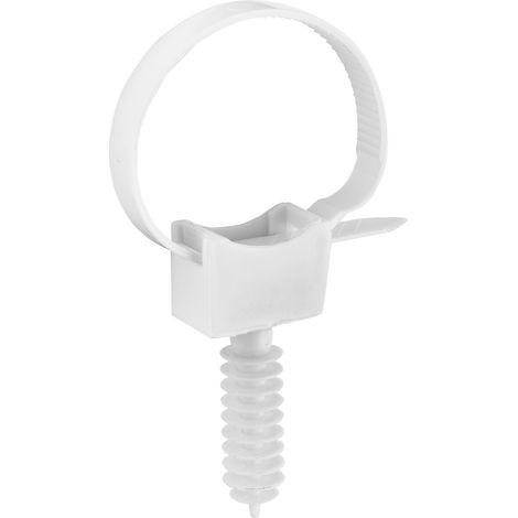 DEBFLEX - COLLIER AVEC EMBASE Ø 16 A 32 MM + CHEVILLE BLANC SACHET DE 10 - 709150 (1/3)