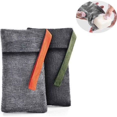Sacchetti per sapone resistenti, antimuffa, con effetto esfoliante, sacchetti per sapone in schiuma realizzati in tessuto a rete, sacchetti per sapone esfoliante per la vasca da bagno e da viaggio. (1/5)