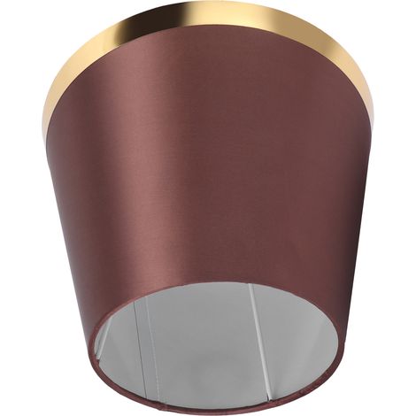 Moderner europäischer Stofflampenschirm, E27-Fassung für Tisch- oder Stehlampe, Kaffeefarbe, Zubehör PX133 (1/5)