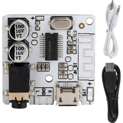 Carte Récepteur Audio Bluetooth 4.1 sans Fil, Module Décodeur MP3 Stéréo Haute Fidélité Blanc (1/5)