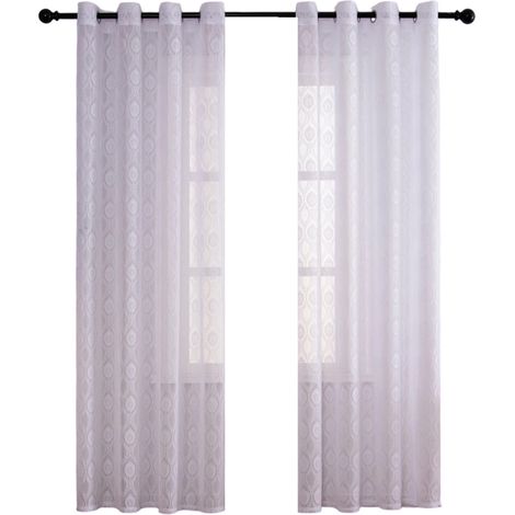 Amerikanische Jacquard-Fenstergitter, transparente Vorhänge für Wohnzimmer, Schlafzimmer und Esszimmer (1/5)