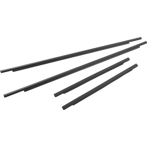 Joint d'étanchéité de porte avant et arrière (4 pièces) 68163‑35041, moulure de joint de vitre de porte pour FJ Cruiser 2007 à 2014 (1/5)