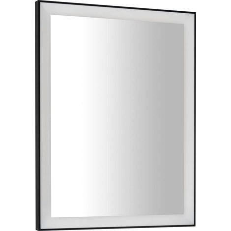 Sapho - Spiegel mit LED-Beleuchtung Gano, 60x80 cm, schwarz LG260 (1/5)