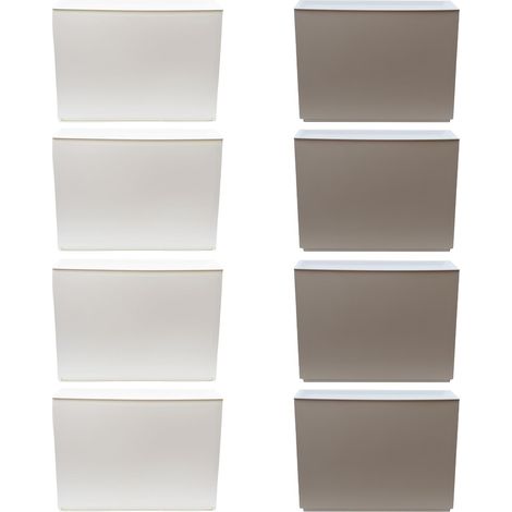 SET 4 SCARPIERE BIANCHE + 4 SCARPIERE TORTORA 51 X 17 X H39 CM (1/5)