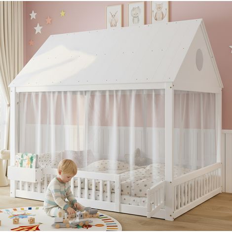 letto struttura letto 140x200 con vano bianco OKMYHOME (1/5)