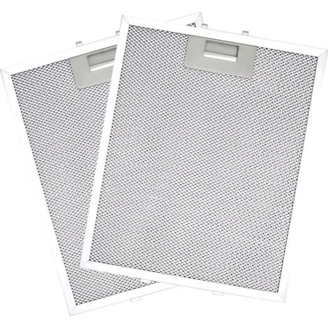 2 filtres de hotte aspirante, 320 x 260 mm, alliage d'aluminium à 5 couches, filtre à graisse métallique, universel pour hottes de cuisine (1/4)