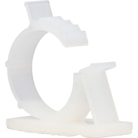 Packung mit 100 weißen, selbstklebenden Kabelmanagement-Clips, PA66-Nylon-Kabelbindern, Kabelbindern und Befestigungsclips, Kabelorganisationsset (1/5)