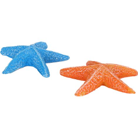 Décoration d'aquarium en résine artificielle représentant des étoiles de mer, simulant un paysage. (1/5)