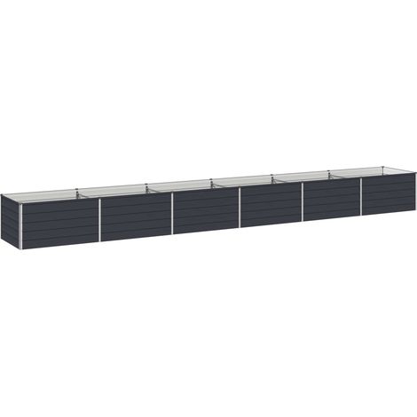 Cama de Jardín Elevada Gris antracita 600 x 80 x 55 cm vidaXL