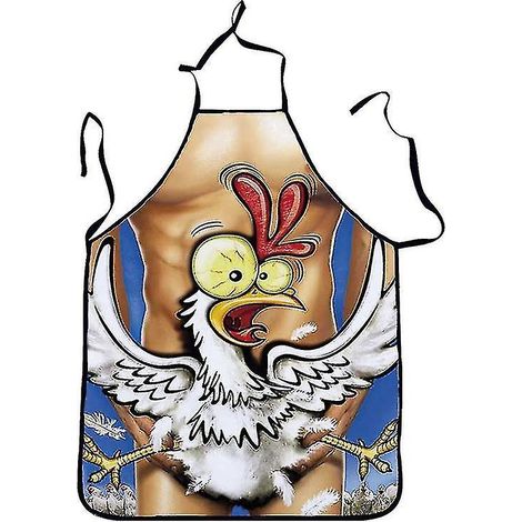 Tablier amusant - Tablier de cuisine/pâtisserie ajustable pour couple, motif homme musclé et femme sexy (1/5)
