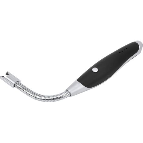 Briquet électrique à arc rechargeable par USB, ouvre-bouteille, briquet de cuisine et d'extérieur à impulsion pour barbecue et bougies, noir (1/5)
