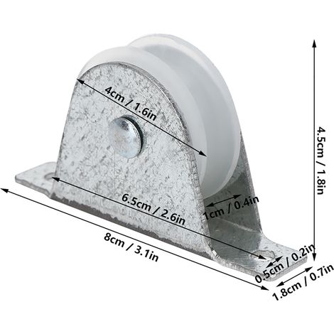 Lot de 4 poulies universelles de 4 cm de diamètre pour échelle, pièces de rechange et accessoires. (1/5)