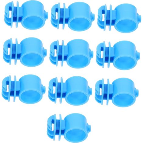 Isolateurs de Clôture Électrique 25mm, Lot de 10, PC Bleu Poteau de 25mm, Montage Diy, Résistance Haute Tension, Connexion Facile, Espacement Constant, Ferme (1/5)