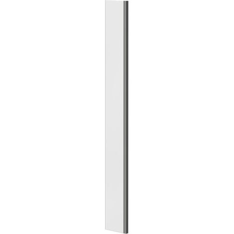 Colore 8mm Clear Glass Gunmetal Grey 1850mm x 215mm Walk In Fixed Return Shower Screen (1/5)