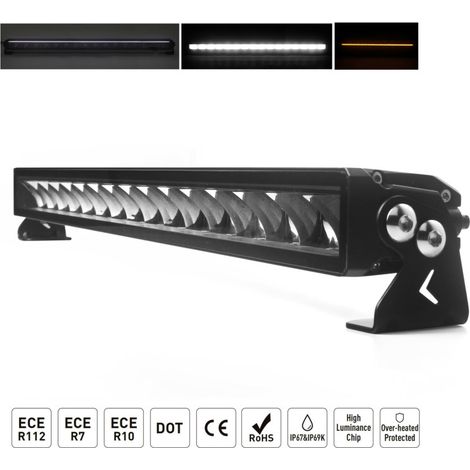 84,5 cm / 32 Zoll 12V - 24V Hochwertige LED-Bar / LED-Scheinwerfer mit weißem und orangefarbenem Tagfahr-/Positionslicht (DRL)..