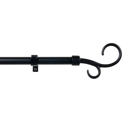 Cintacor Ausziehbare Gardinenstange Schwarz 160-300 cm