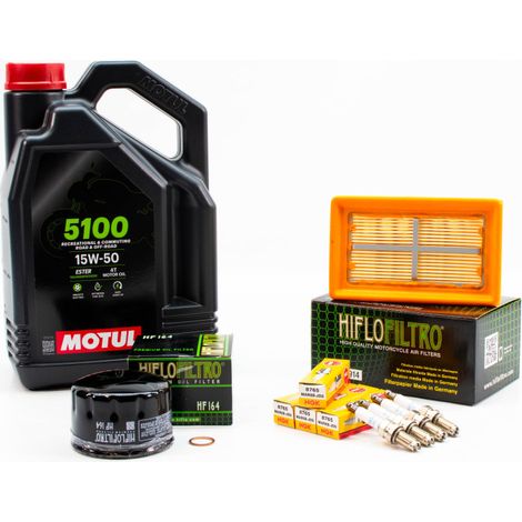 Kit Révision Filtres Bougies pour BMW R 1200 RT ABS de 2010 à 2014 - MOTUL 5100 15W50 4L