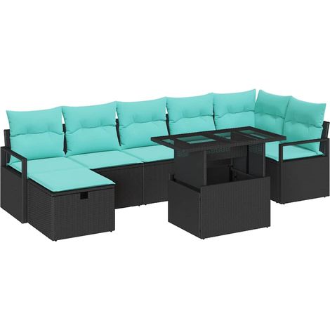 Garden Sofa Set 8 pcs Poly Rattan vidaXL (1/5)