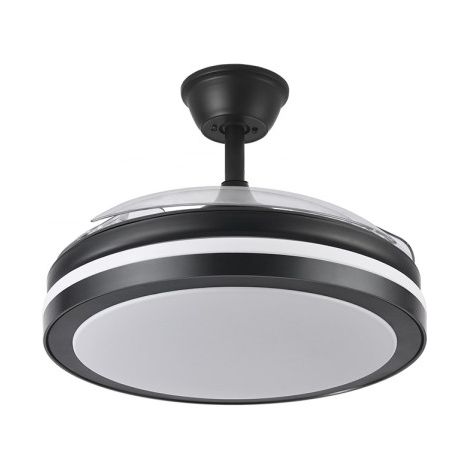 Ventilador Dc Esparta Plus 59w 6980lm Negro 107d 3aspas Desp.3000-4000-6000k Remoto+ Temporizador+ Memoria (1/3)