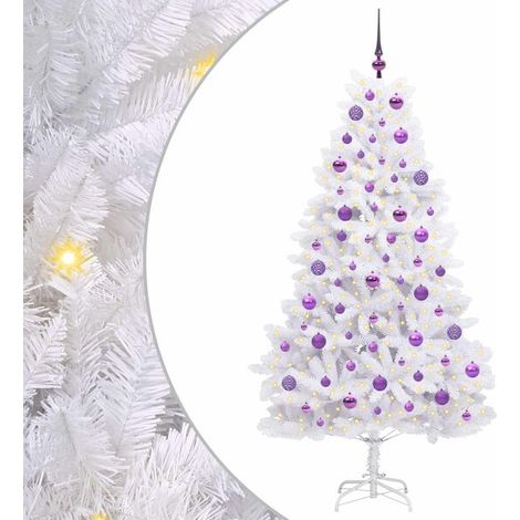 Sapin de Noël artificiel, à branches mobiles, blanc, 180 cm (1/5)