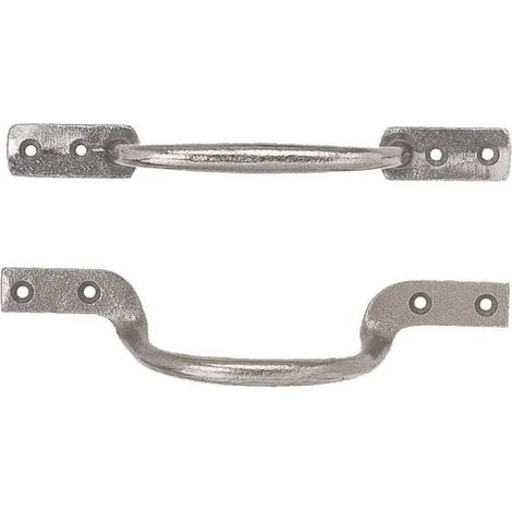 Poignée à patte carré renvoyée de longueur 190mm en laiton poli DEVISMES 593190