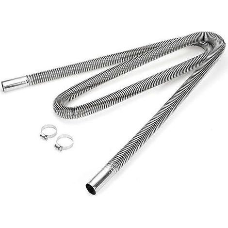 20 m Abgasschlauch für Diesel-Standheizung mit Warmluftzufuhr, mit 2 Schlauchschellen, aus Edelstahl, für Kraftstofftank. (1/5)