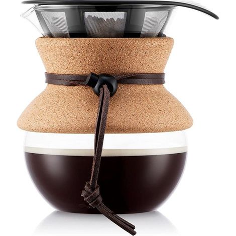 Pour over: caffettiera con filtro dorato, becco corto, 0.5 l (1/5)
