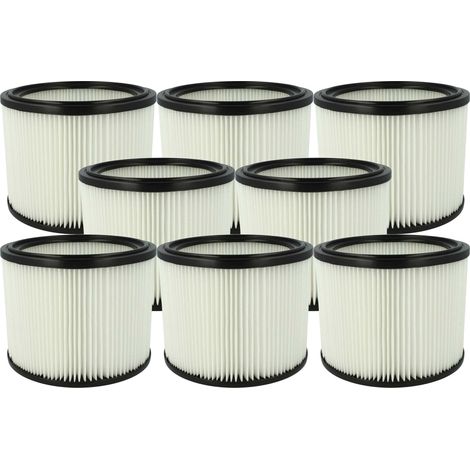 vhbw 8x elemento filtrante compatibile con Husqvarna WDC 325L, WDC 220 aspiratore secco/umido