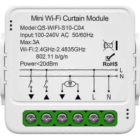 5A pour module de commande vocale et de minuterie pour rideaux intelligents Tuya WiFi ZigBee, stores et volets roulants motorisés électriques (1/5)