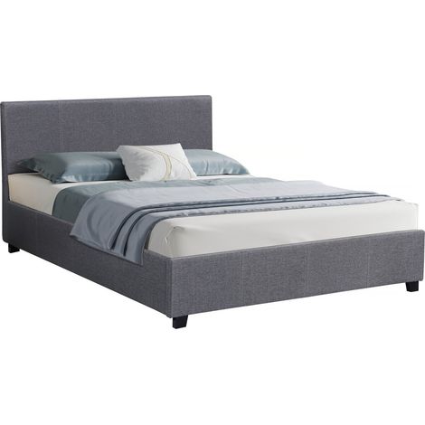 Letto doppio con contenitore "Carla" - 160 x 200 grigio (1/5)