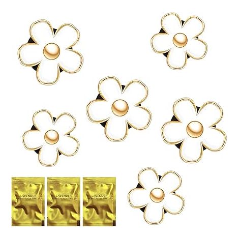 Désodorisants de Voiture, Clip Désodorisant à en Forme de Fleur Clips Ventilation Fleur Marguerite Accessoires D'intérieur pour Salon Bureau (1/5)