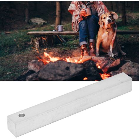 Kit d'allumage pour feu en camping sauvage : tige de magnésium carrée (11,5 x 11,5 x 101 mm), outil pour se chauffer. (1/5)
