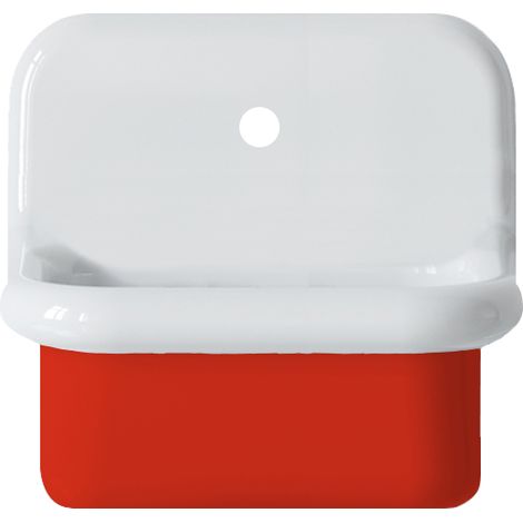 Lavabo rétro en céramique 45 cm - True Colors Lite - Mini profondeur - Orange